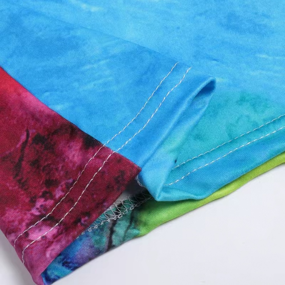 Colorful Lace-Up Women's Blouse - Picture 7 of 9